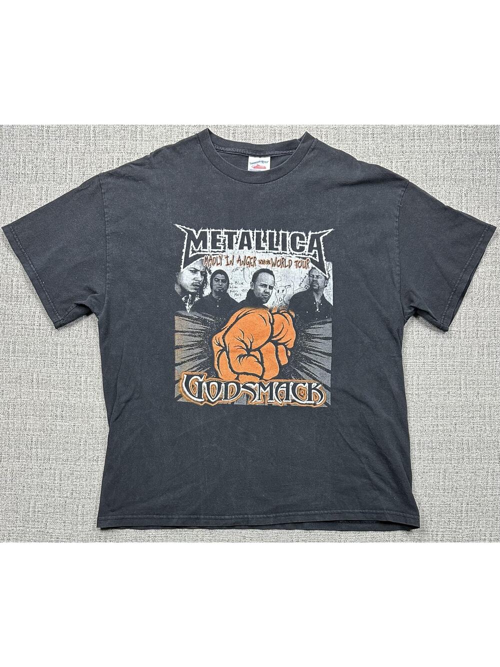 Vintage Metallica Godsmack Shirt Mens XL Madly In Anger Tour Tennessee River Tee
